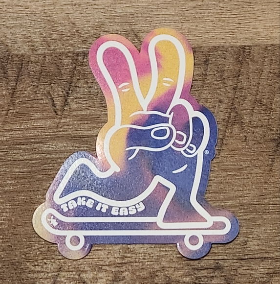 Dutch Bros Colorful Peace Sign Sticker - Picture 1 of 2